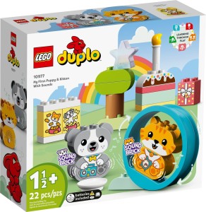 LEGO® DUPLO® Mój pierwszy szczeniak i kotek z odgłosami  10977
