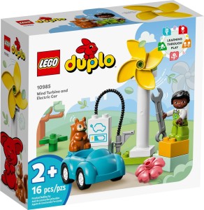 LEGO® DUPLO® Turbina wiatrowa i samochód elektryczny 10985