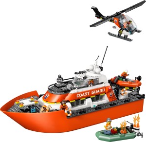 LEGO® City Łódź ratunkowa i helikopter straży przybrzeżnej 60504