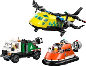LEGO® City Zestaw z samolotem, ciężarówką serwisową i poduszkowcem 60505